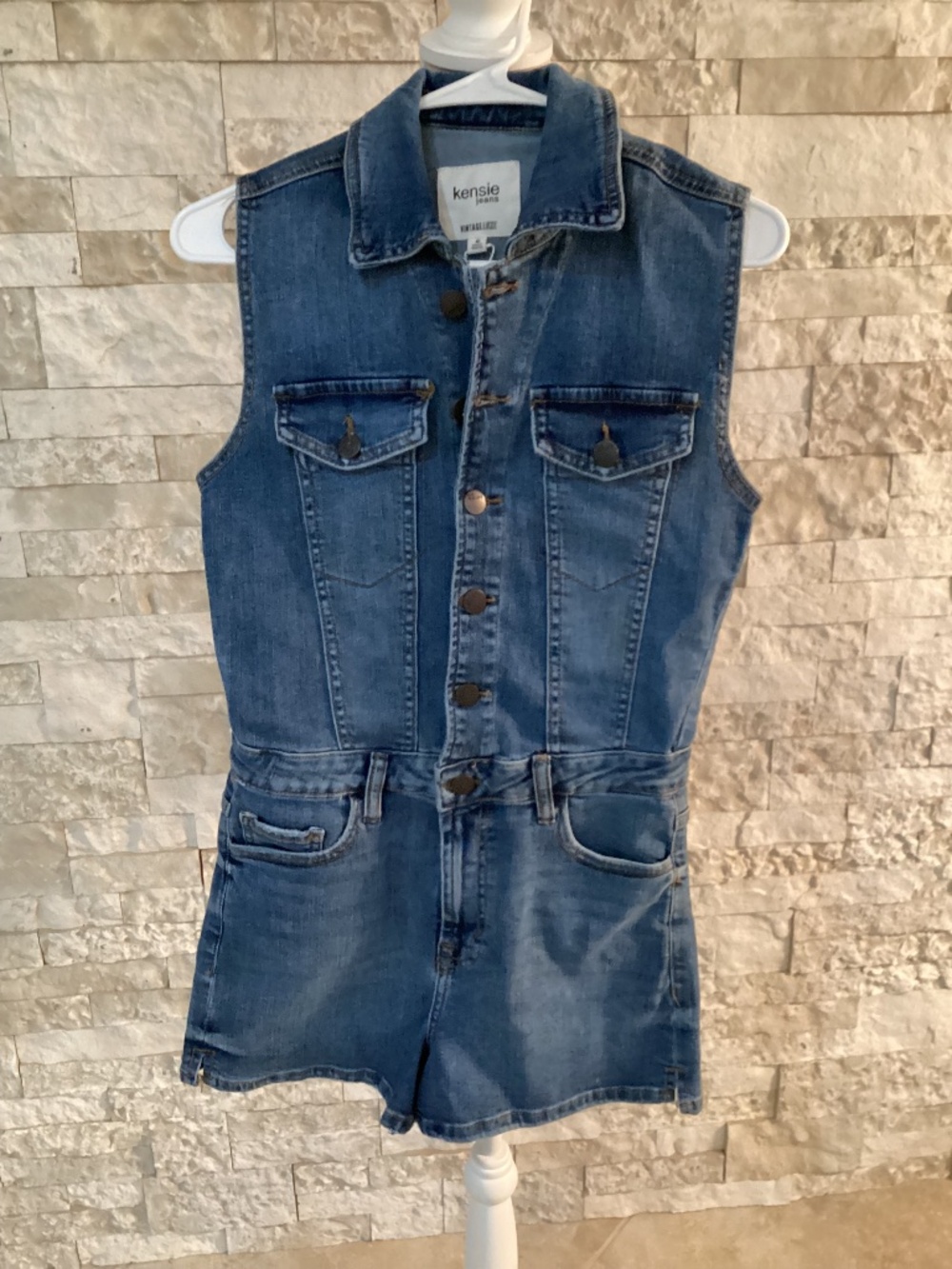 Kensie Jeans Sleeveless Denim Romper (NWT)
